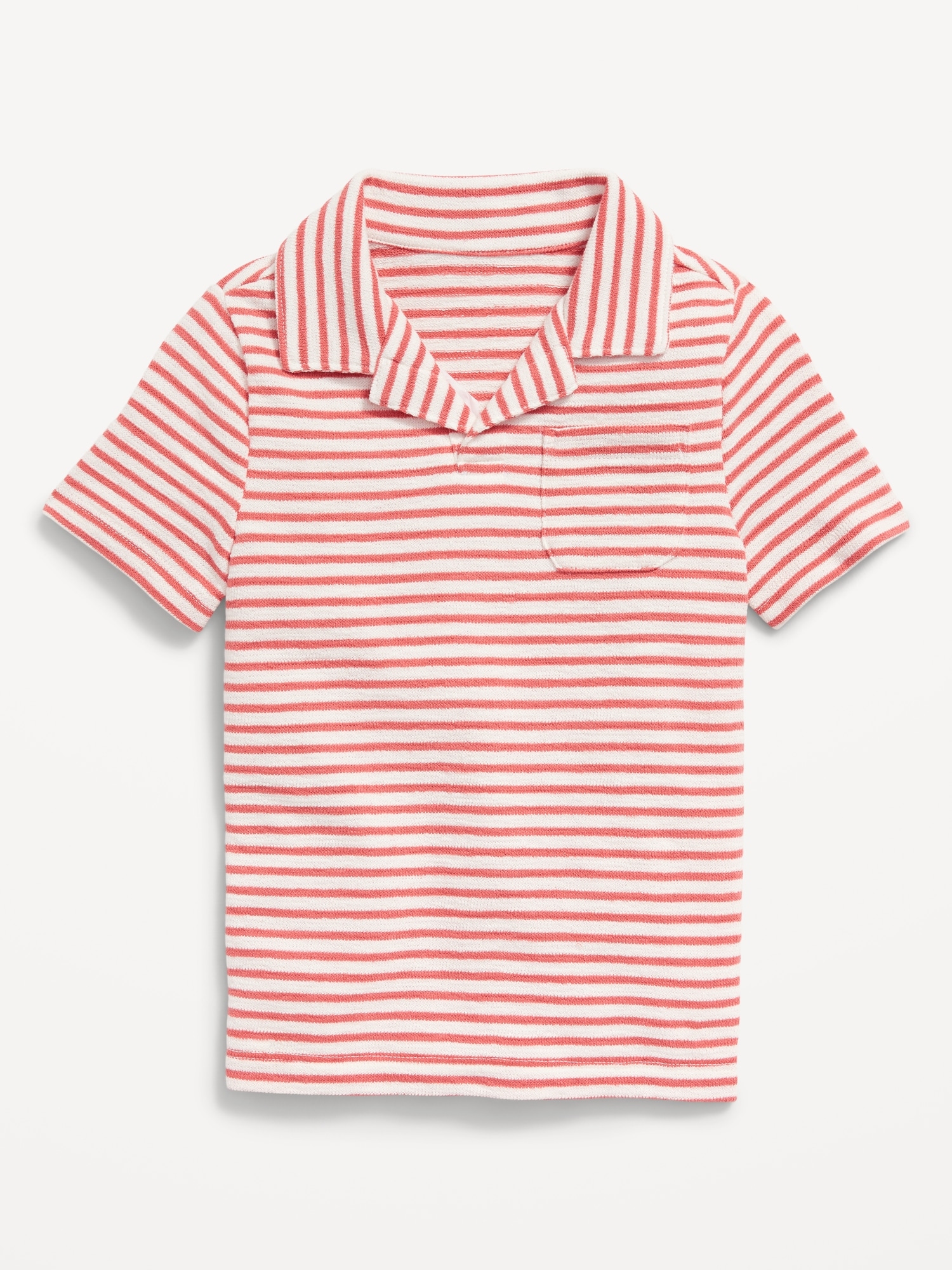 Old Navy Textured Pocket Polo for Toddler Boys pink. 1