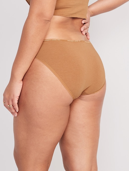 Image number 6 showing, Mid-Rise Everyday Cotton Logo Graphic Bikini Underwear