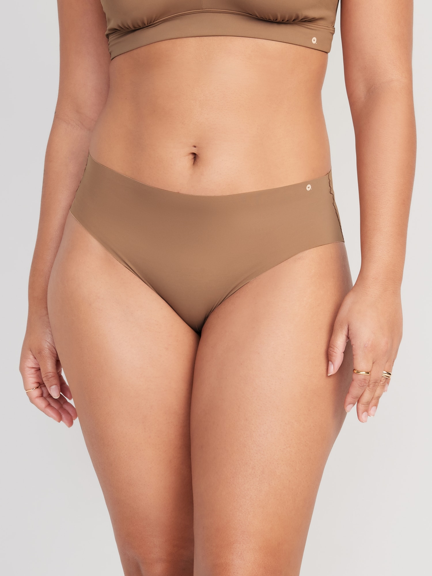 Low-Rise Soft-Knit No-Show Hipster Underwear for Women