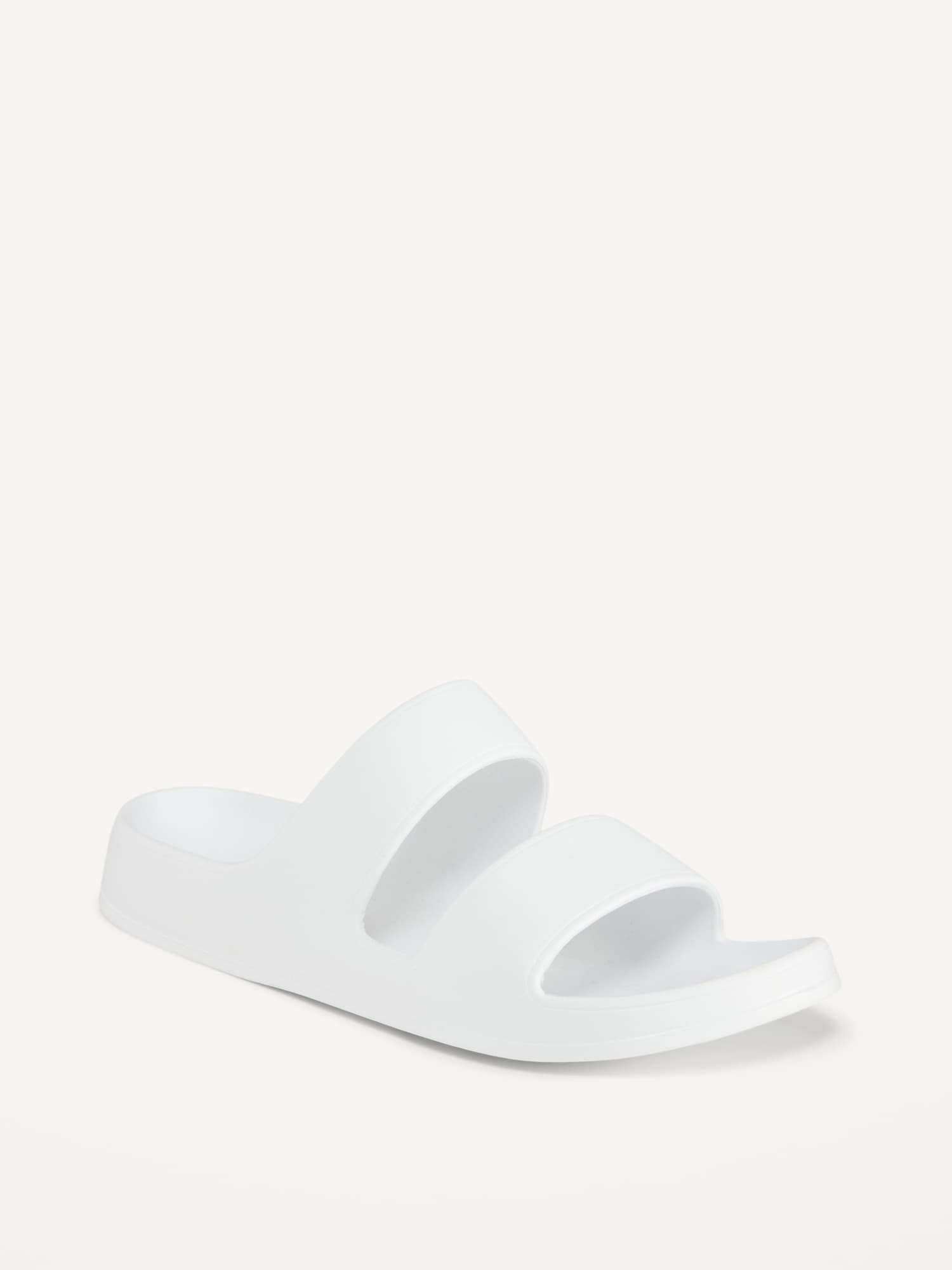 Old Navy Double-Strap Slide Sandals for Women (Partially Plant-Based) white. 1