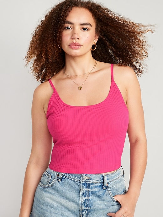 Buy Old Navy Strappy Rib-Knit Cropped Tank Top for Women 2024
