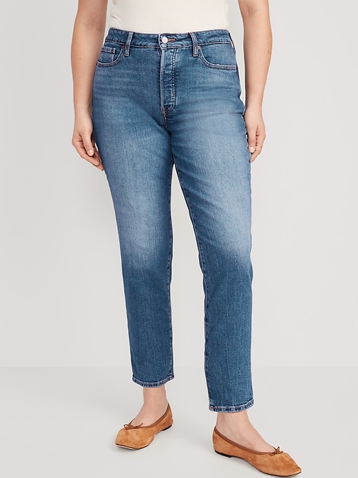 Image number 5 showing, High-Waisted Button-Fly OG Straight Ankle Jeans