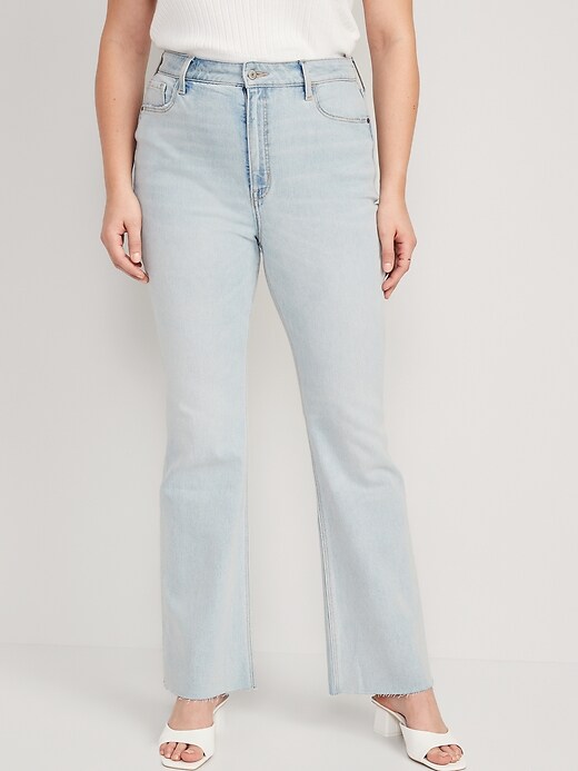 Image number 5 showing, Higher High-Waisted Cut-Off Flare Jeans