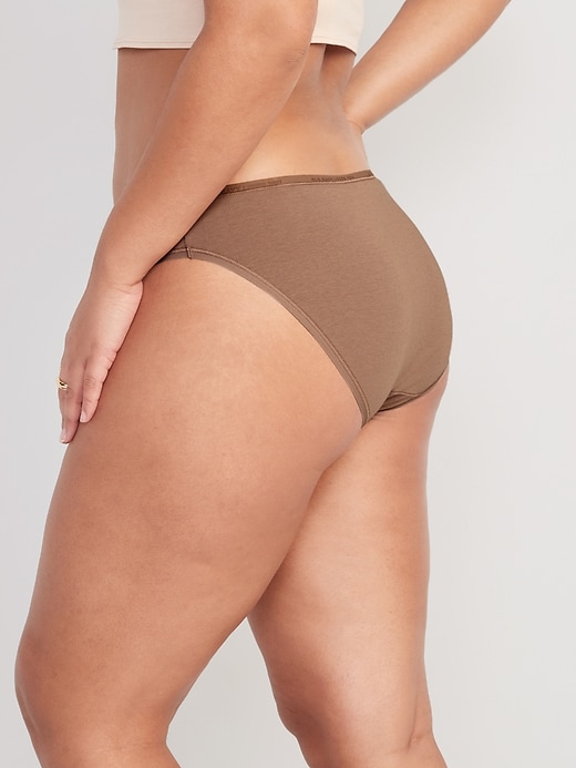 L'image numéro 6 présente Culotte bikini passe-partout en coton à logo à taille mi-basse