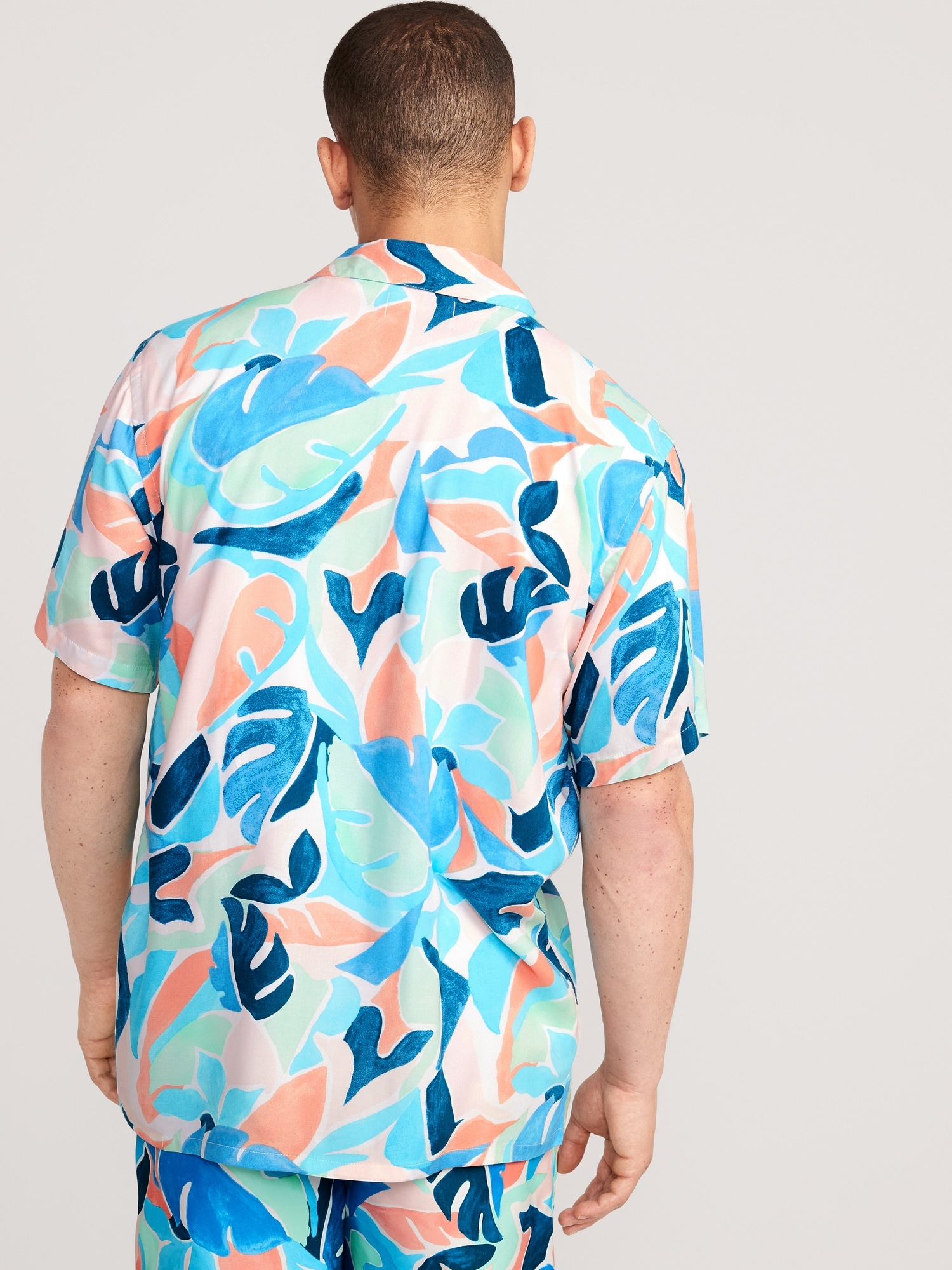 Short-Sleeve Printed Camp Shirt | Old Navy