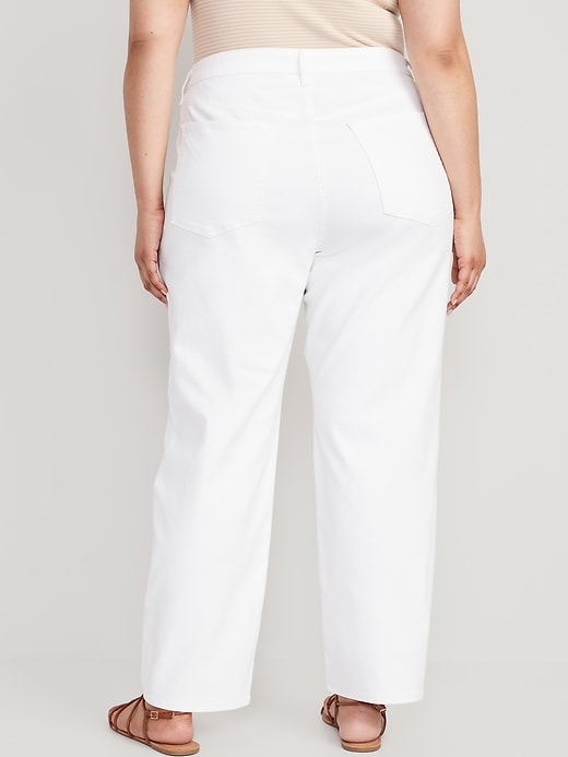 Image number 8 showing, High-Waisted Wow White Loose Jeans