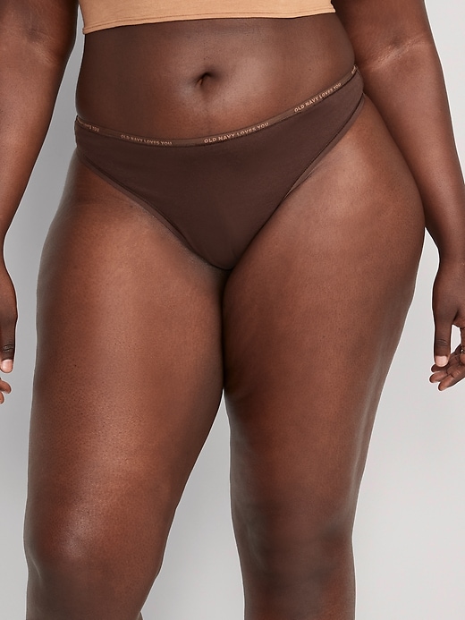 Image number 5 showing, Low-Rise Logo Graphic Thong Underwear