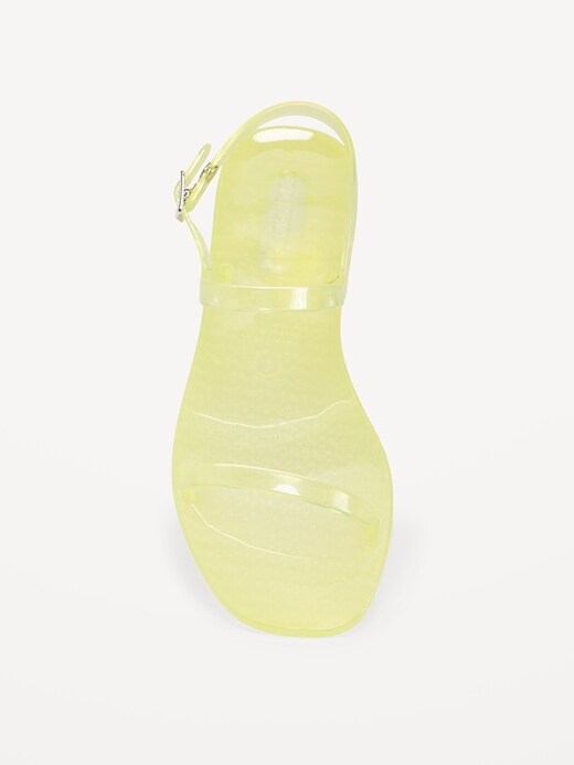 L'image numéro 2 présente Sandales gélifiées brillantes à bride double pour Fille