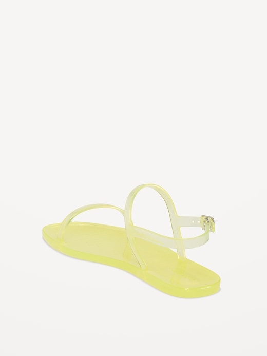 L'image numéro 4 présente Sandales gélifiées brillantes à bride double pour Fille