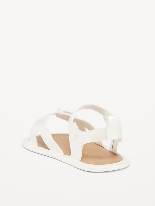 Image number 2 showing, Faux-Leather Buckle Sandals for Toddler Girls