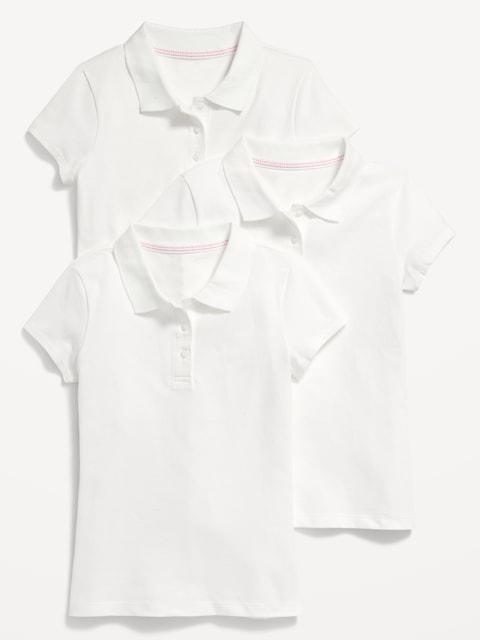 Polo d’uniforme scolaire pour Fille (paquet de 3)