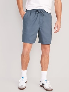 Pull-On Twill Jogger Shorts -- 7-inch inseam