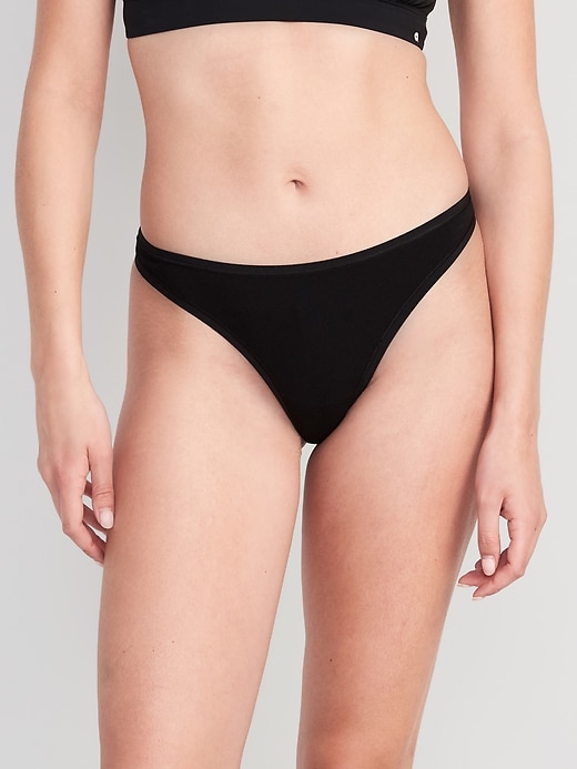 Image number 1 showing, Low-Rise Everyday Cotton Thong