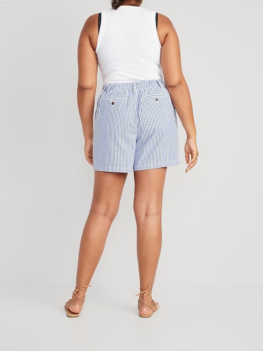 Image number 5 showing, High-Waisted OGC Chino Seersucker Pull-On Shorts -- 3.5-inch inseam