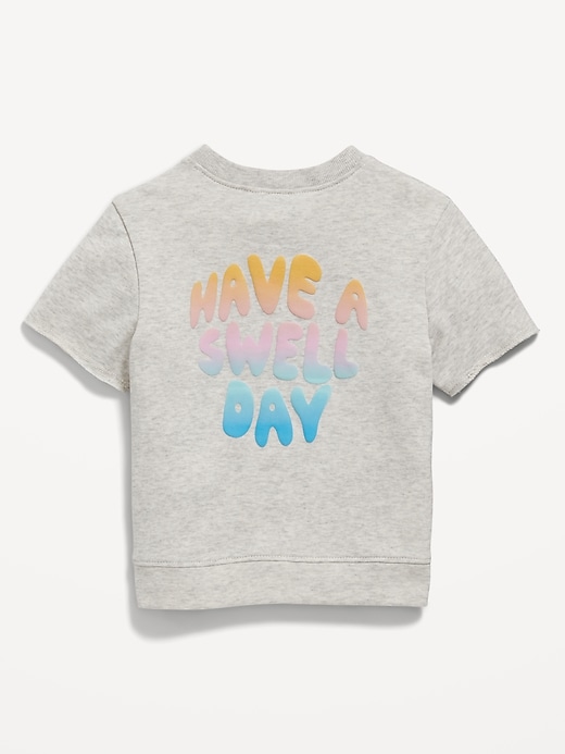 View large product image 2 of 2. Unisex Short-Sleeve Graphic Sweatshirt for Toddler