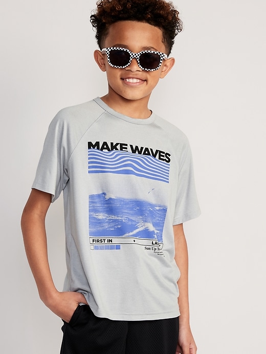 View large product image 1 of 2. Cloud 94 Soft Go-Dry Cool Graphic Performance T-Shirt for Boys