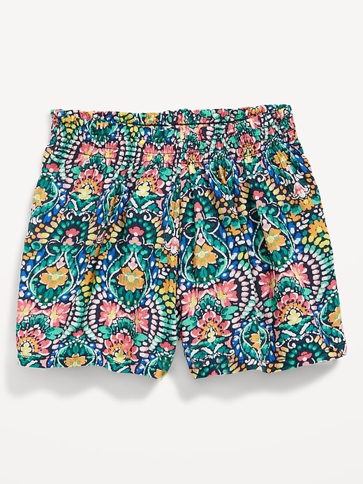 View large product image 1 of 1. Matching Printed Smocked-Waist Pull-On Shorts for Baby