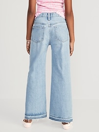Image number 2 showing, High-Waisted Baggy Ripped Wide-Leg Jeans for Girls