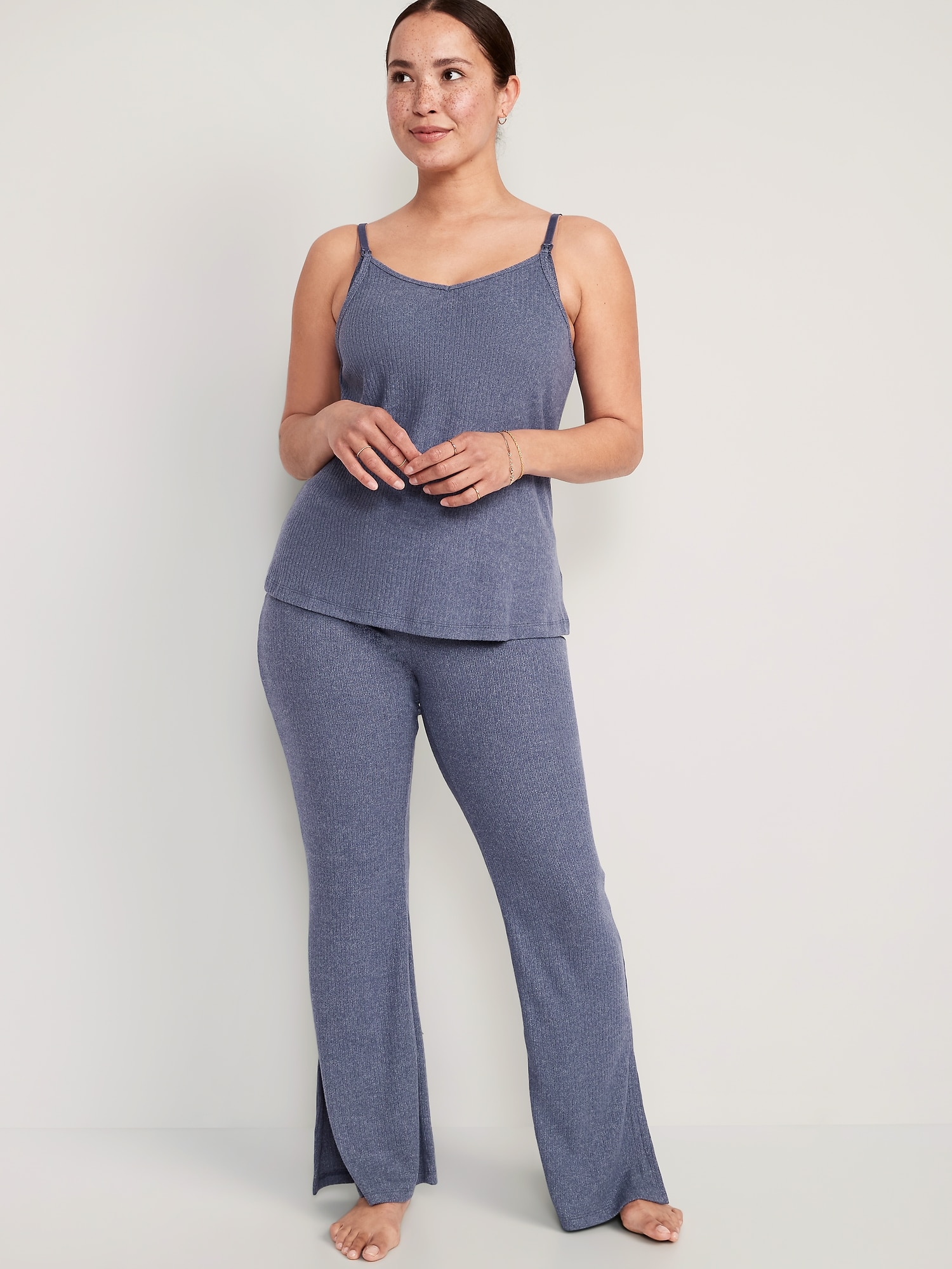 Maternity RibKnit Lounge Cami Top and Pants Set Old Navy