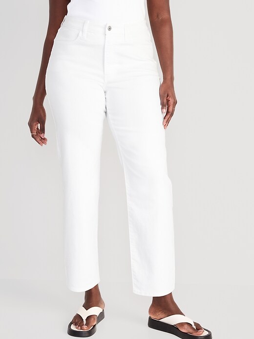 Image number 5 showing, High-Waisted Wow White Loose Jeans