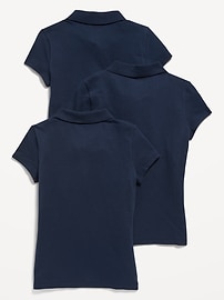 Image number 2 showing, Uniform Pique Polo Shirt 3-Pack for Girls