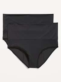 Image number 1 showing, Maternity 2-Pack Rollover Panel No-Show Hipster Underwear
