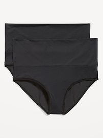 Image number 2 showing, Maternity 2-Pack Rollover Panel No-Show Hipster Underwear