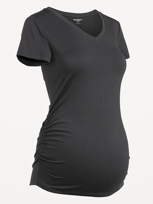 View large product image 2 of 2. Maternity V-Neck T-Shirt