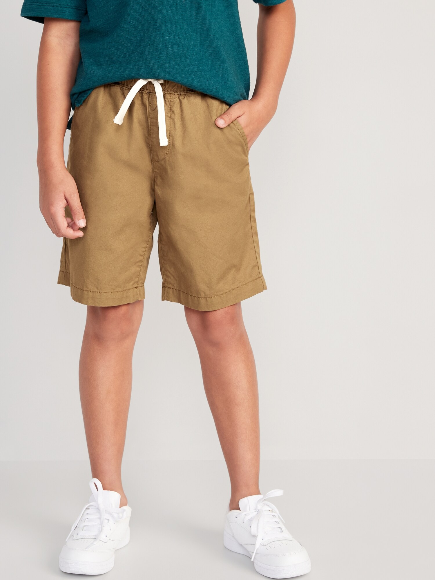 Built-In Flex Straight Twill Jogger Shorts for Boys (At Knee