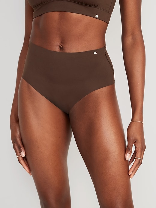 Image number 1 showing, High-Waisted No-Show Brief Underwear