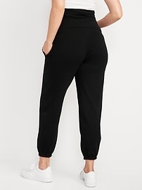 Image number 2 showing, Maternity Rollover-Waist Jogger Sweatpants