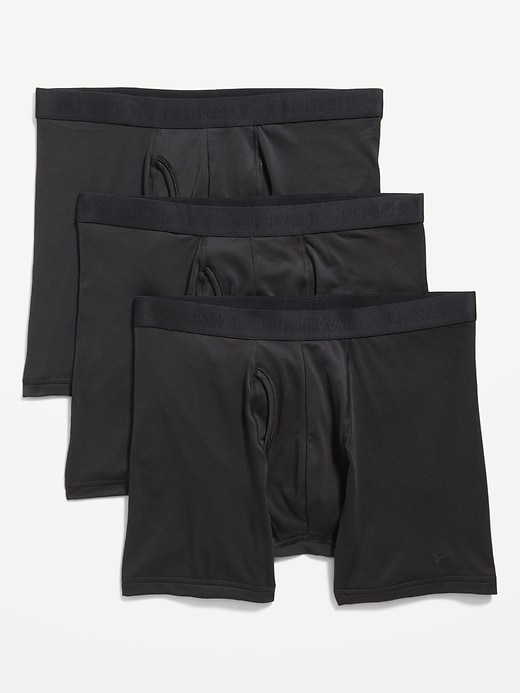 View large product image 1 of 1. Go-Dry Cool Performance Boxer-Brief Underwear 3-Pack -- 5-inch inseam