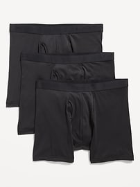 Image number 1 showing, Go-Dry Cool Performance Boxer-Brief Underwear 3-Pack -- 5-inch inseam