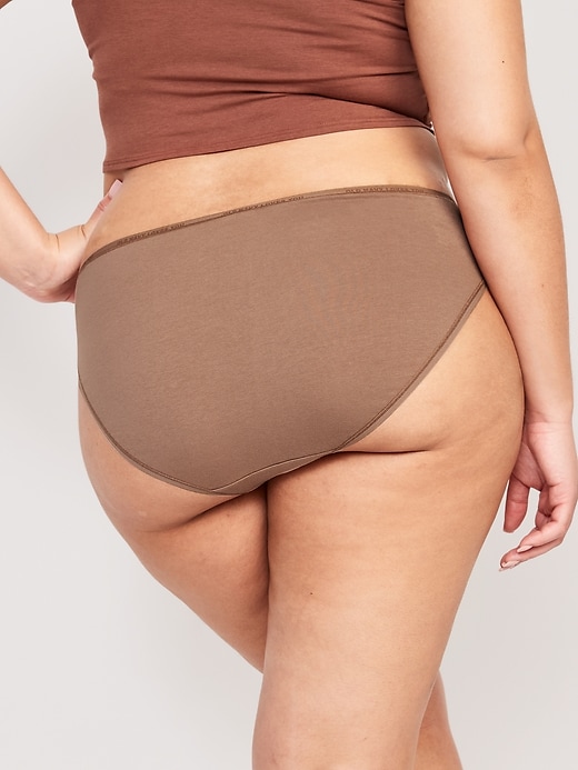 L'image numéro 8 présente Culotte bikini passe-partout en coton à logo à taille mi-basse