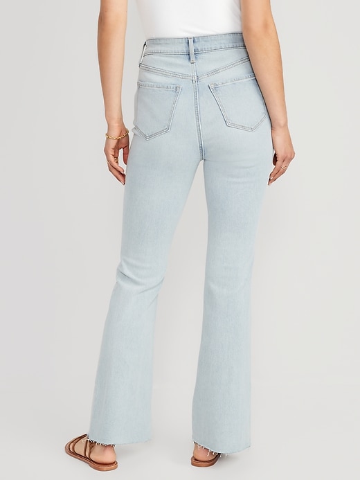 Image number 2 showing, Higher High-Waisted Cut-Off Flare Jeans