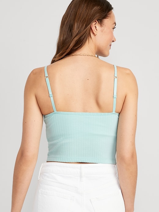 Strappy Rib-Knit Cropped Tank Top … curated on LTK