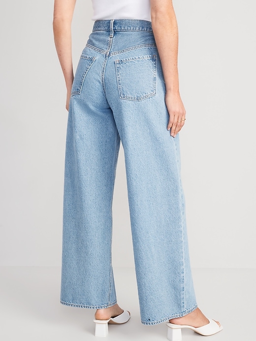Image number 2 showing, Extra High-Waisted Baggy Wide-Leg Jeans