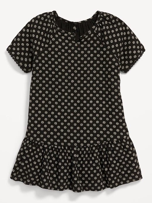 Image number 1 showing, Short-Sleeve Double-Weave Swing Dress for Toddler Girls