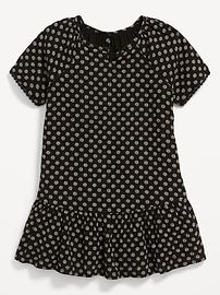 Image number 1 showing, Short-Sleeve Double-Weave Swing Dress for Toddler Girls