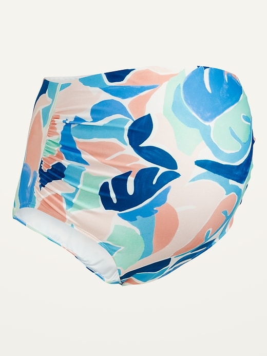 View large product image 2 of 2. Maternity Rollover-Waist Swim Bottoms