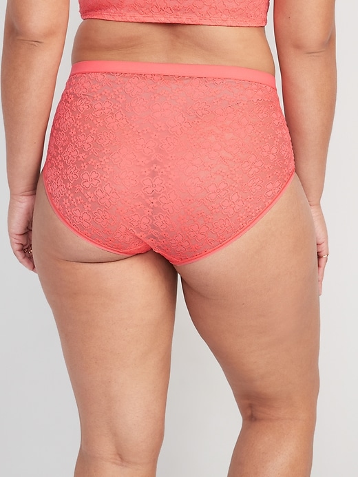 Image number 6 showing, High-Waisted Lace Bikini Underwear