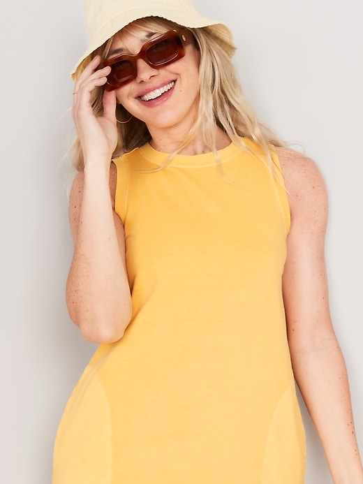 Image number 3 showing, Sleeveless Jersey Swing Dress