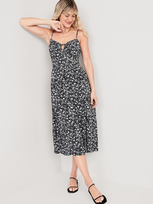 Image number 4 showing, Fit & Flare Sleeveless Floral Midi Dress