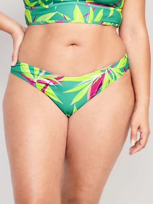 Image number 7 showing, Low-Rise V-Front French-Cut Bikini Swim Bottoms