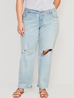Low-Rise OG Loose Ripped Jeans for Women