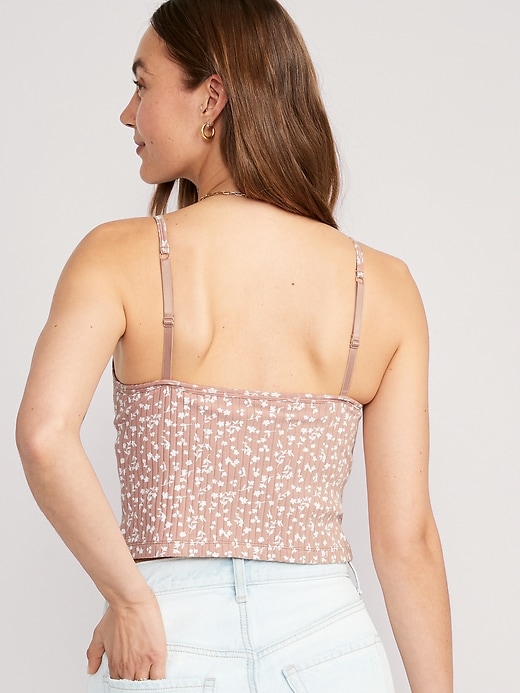 Old Navy Strappy Rib-Knit Cropped Tank Top