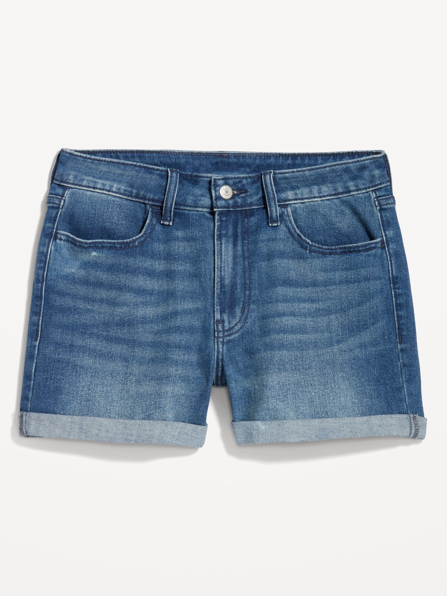 Old Navy High-Waisted OG Straight Jean Shorts for Women -- 3-inch inseam blue. 1
