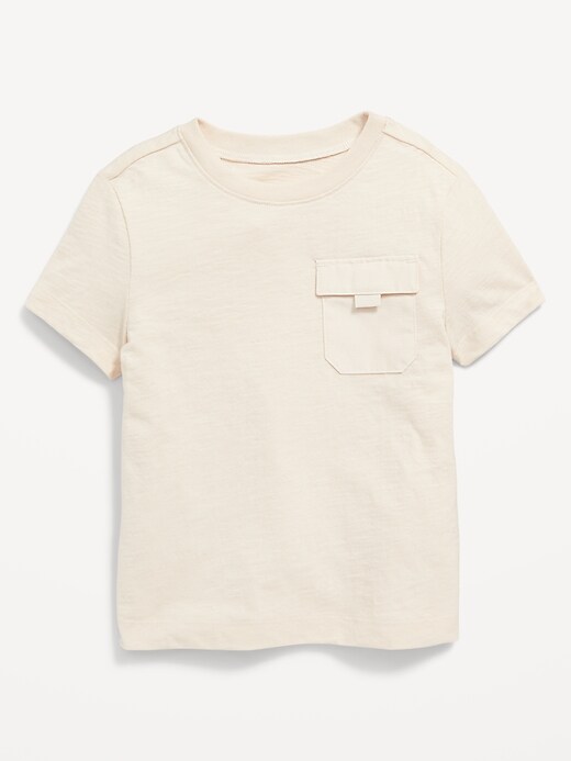 View large product image 1 of 1. Slub-Knit Cargo-Pocket T-Shirt for Toddler Boys