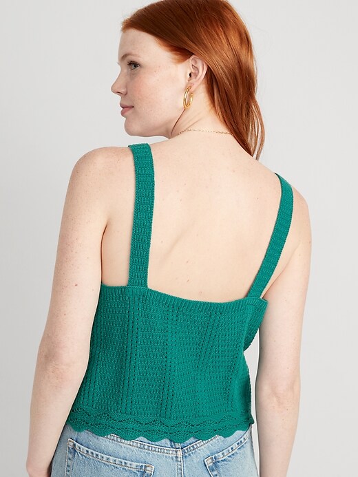Image number 2 showing, Tie-Front Sweater Tank Top