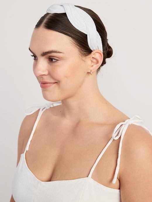 View large product image 1 of 2. Printed Fabric-Covered Headband for Women